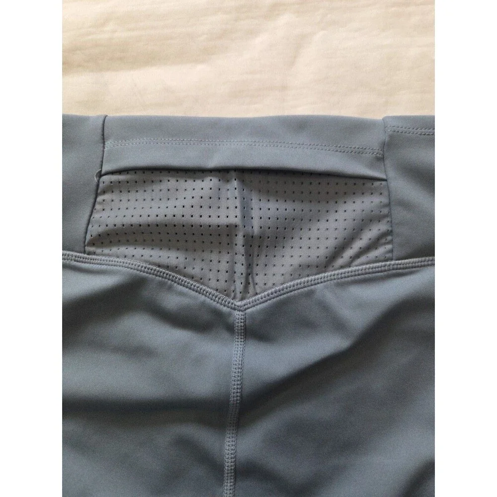 Fabletics |Size XL| Blue High Waisted Leggings Mesh Calf Panels Reflective Trim - Picture 6 of 15